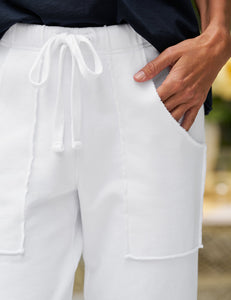 Penny Patch Pocket Sweatpant - White
