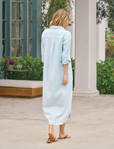 Rory Maxi Shirt Dress - Classic Blue Tattered Wash