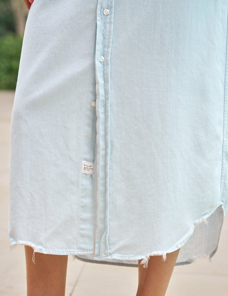 Rory Maxi Shirt Dress - Classic Blue Tattered Wash