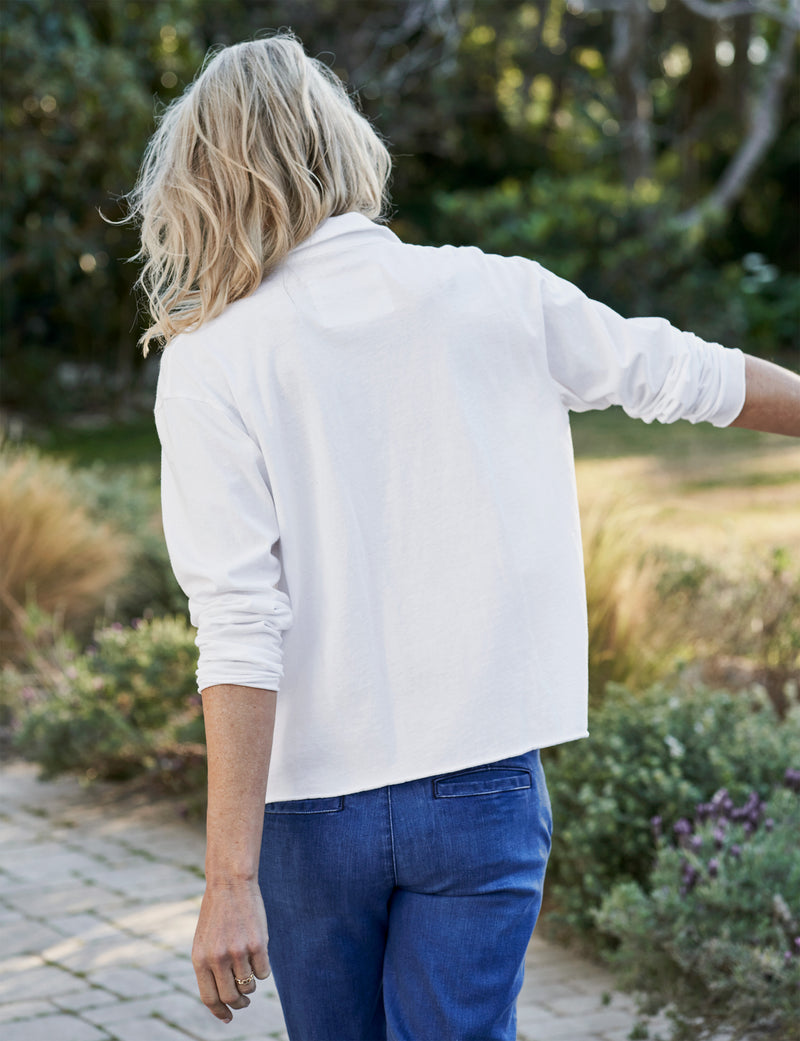 Patrick Popover Henley - Heritage Jersey White