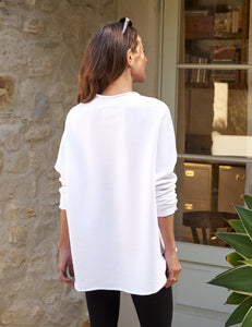 Anna Long Sleeve Capelet - White
