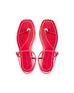 Lara Red Leather Sandal