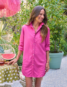 Mary Shirtdress - Hot Pink