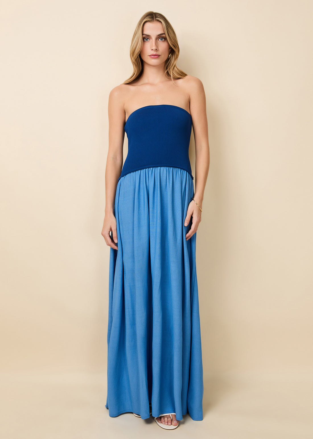 Strapless Soglio Dress Maritime Navy / Marina Blue
