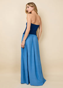 Strapless Soglio Dress Maritime Navy / Marina Blue