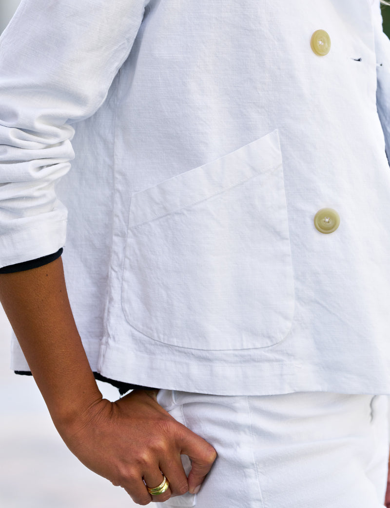 Mini Belfast - Italian Performance Linen White