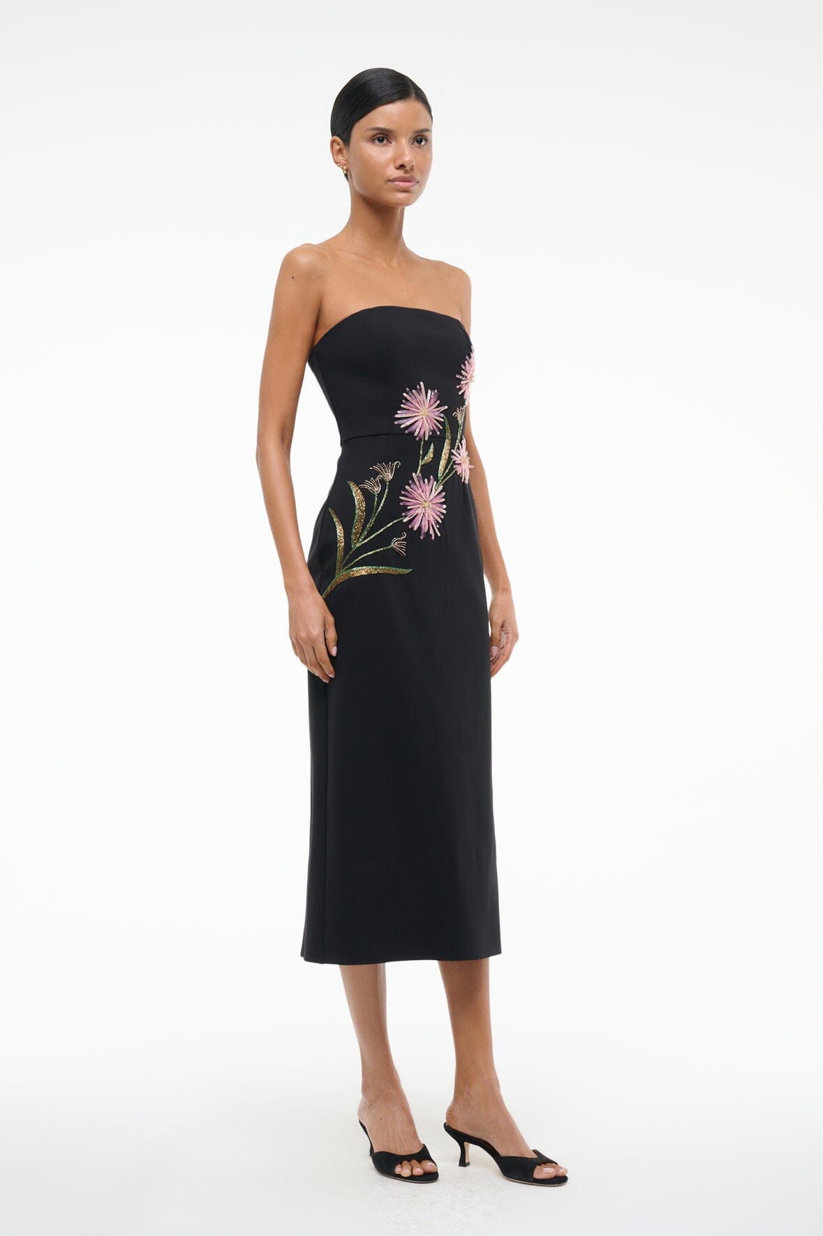 Brooke Dress - Dahlia Daydream Black