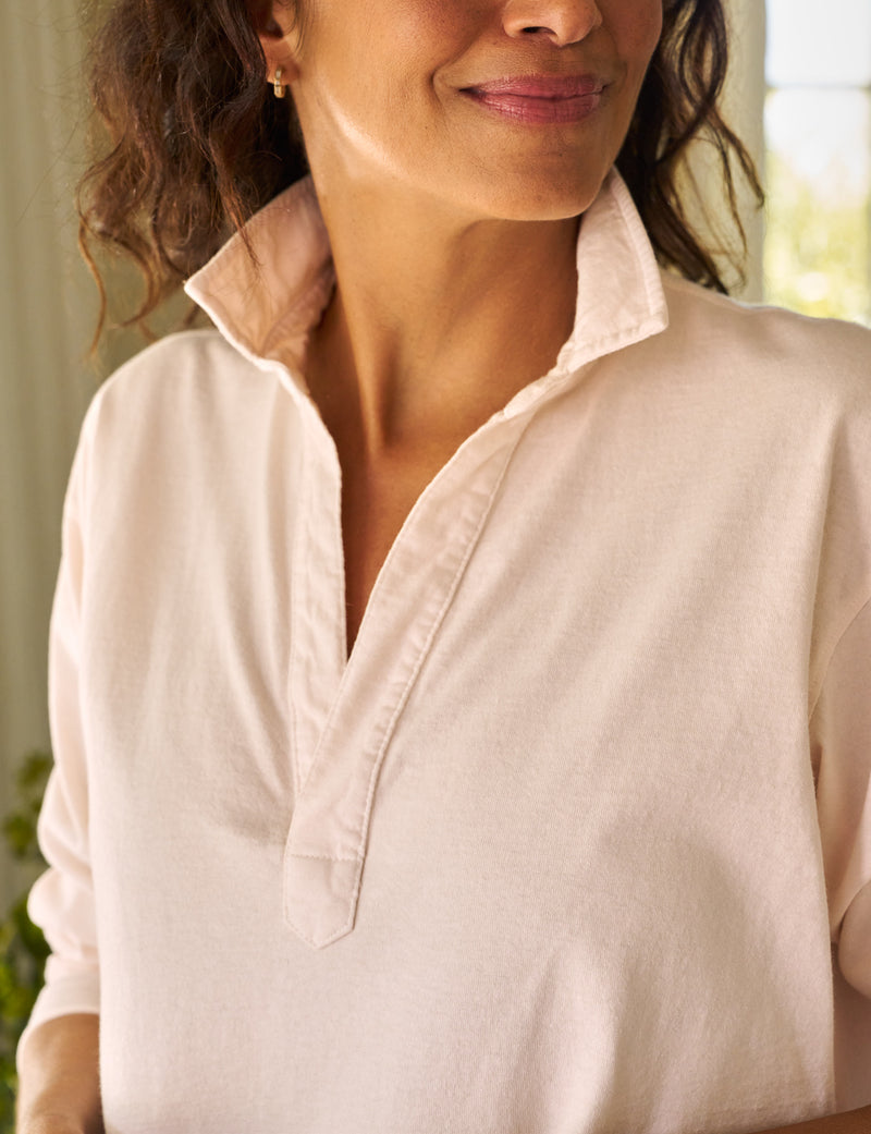 Patrick Popover Henley - Heritage Jersey Petal