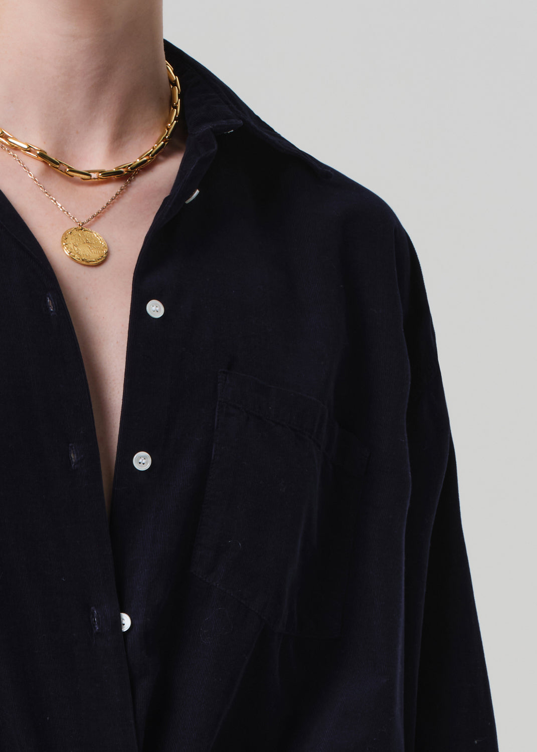 Kayla Shirt Corduroy - True Navy