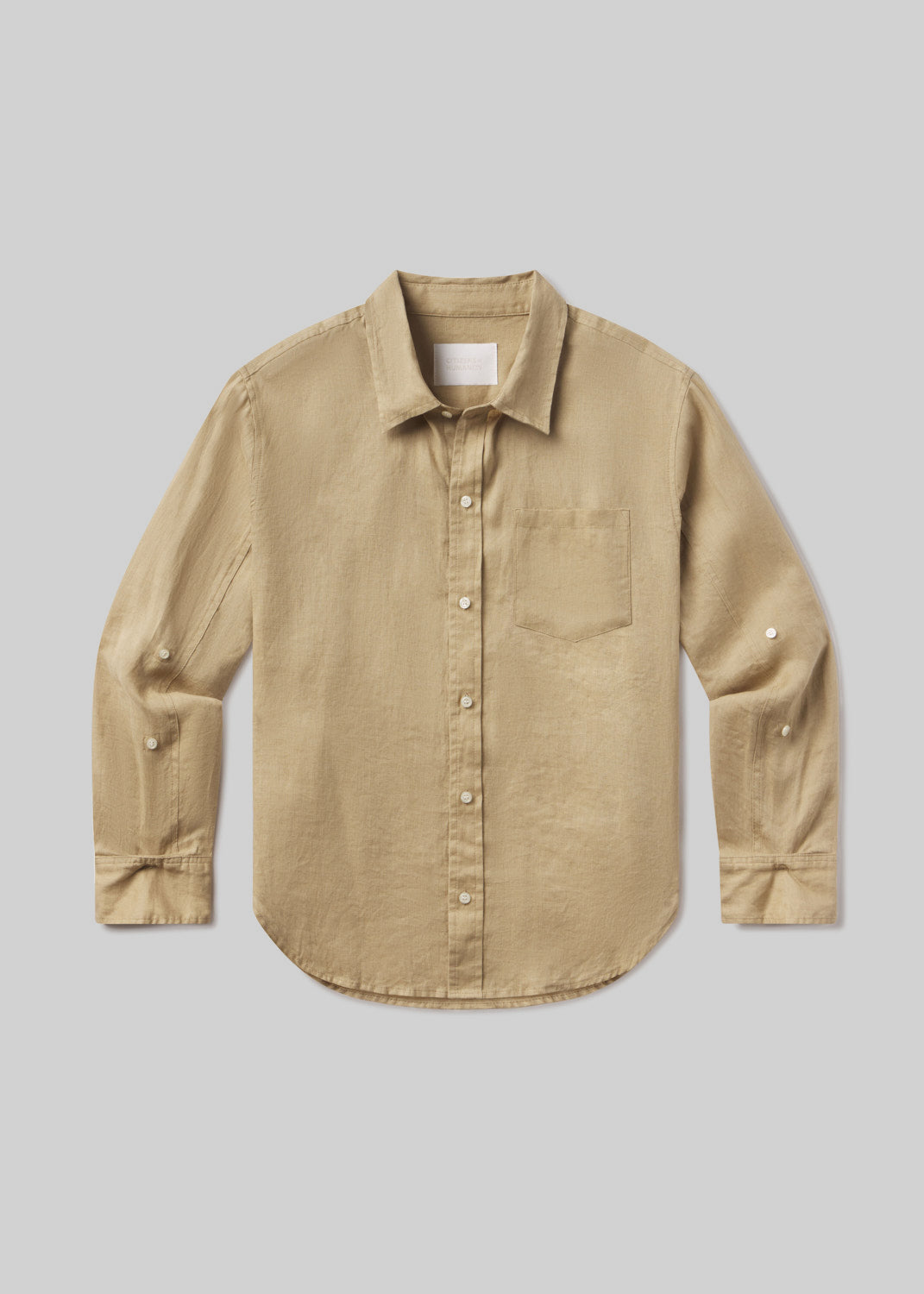 Kayla Shrunken Linen Shirt - Gobi