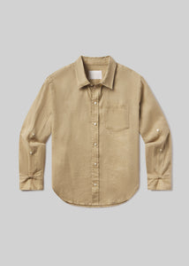 Kayla Shrunken Linen Shirt - Gobi