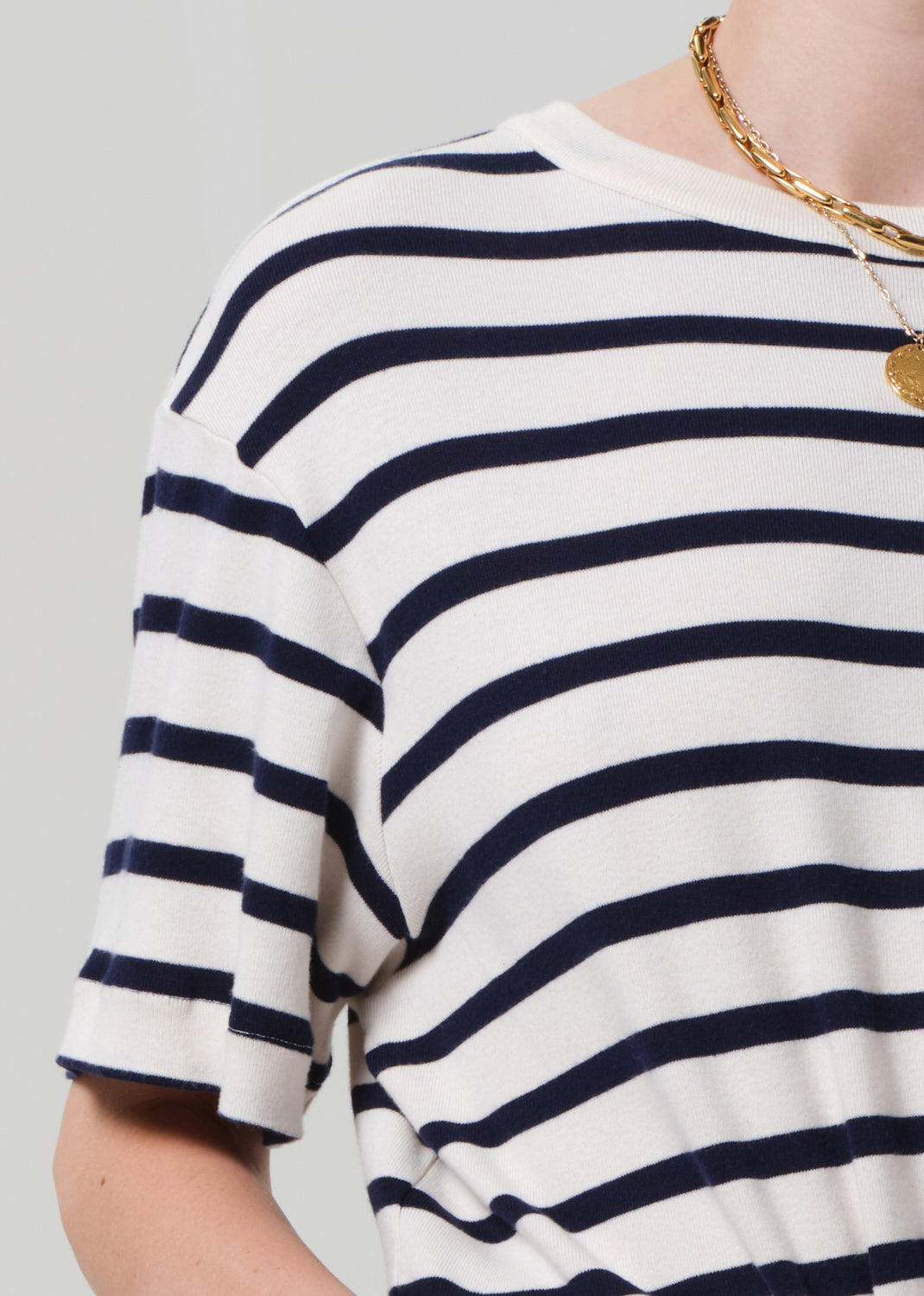 Goldie Tee - Azure Stripe