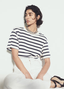 Goldie Tee - Azure Stripe