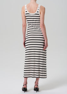 Long Faye Tank Dress - Midnight Stripe