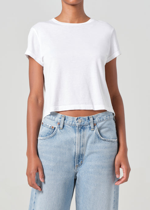 Adine Shrunken Tee - White
