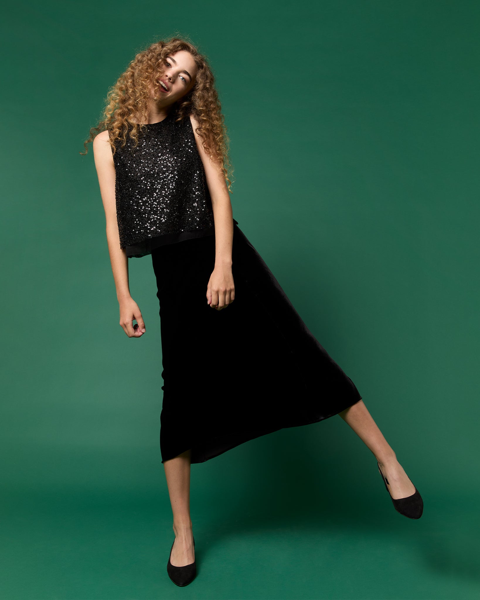 Mare Skirt - Black Velvet