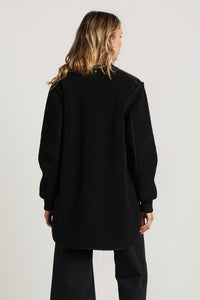 Audrey Faux Shearling Coat - Black