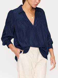 The Anson Blouse - Navy