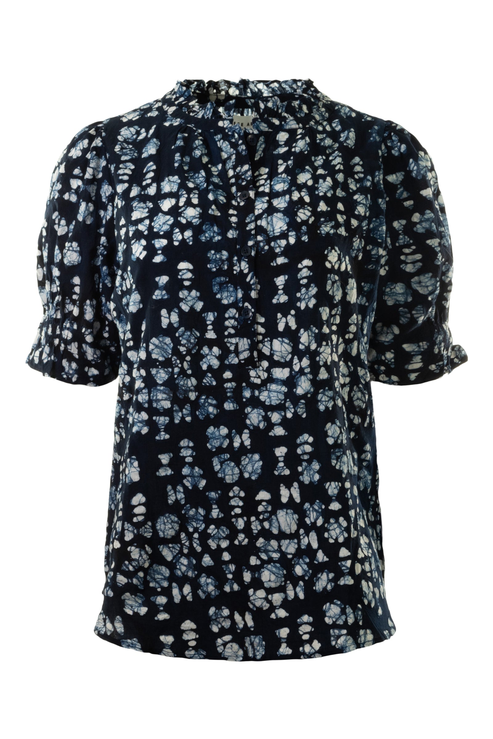 Los Altos Top - Batik Geo Indigo
