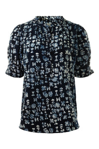 Los Altos Top - Batik Geo Indigo