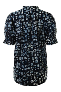 Los Altos Top - Batik Geo Indigo