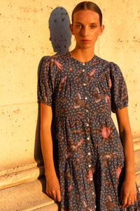 Scoop Tiered Midi - Bali Navy