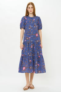 Scoop Tiered Midi - Bali Navy