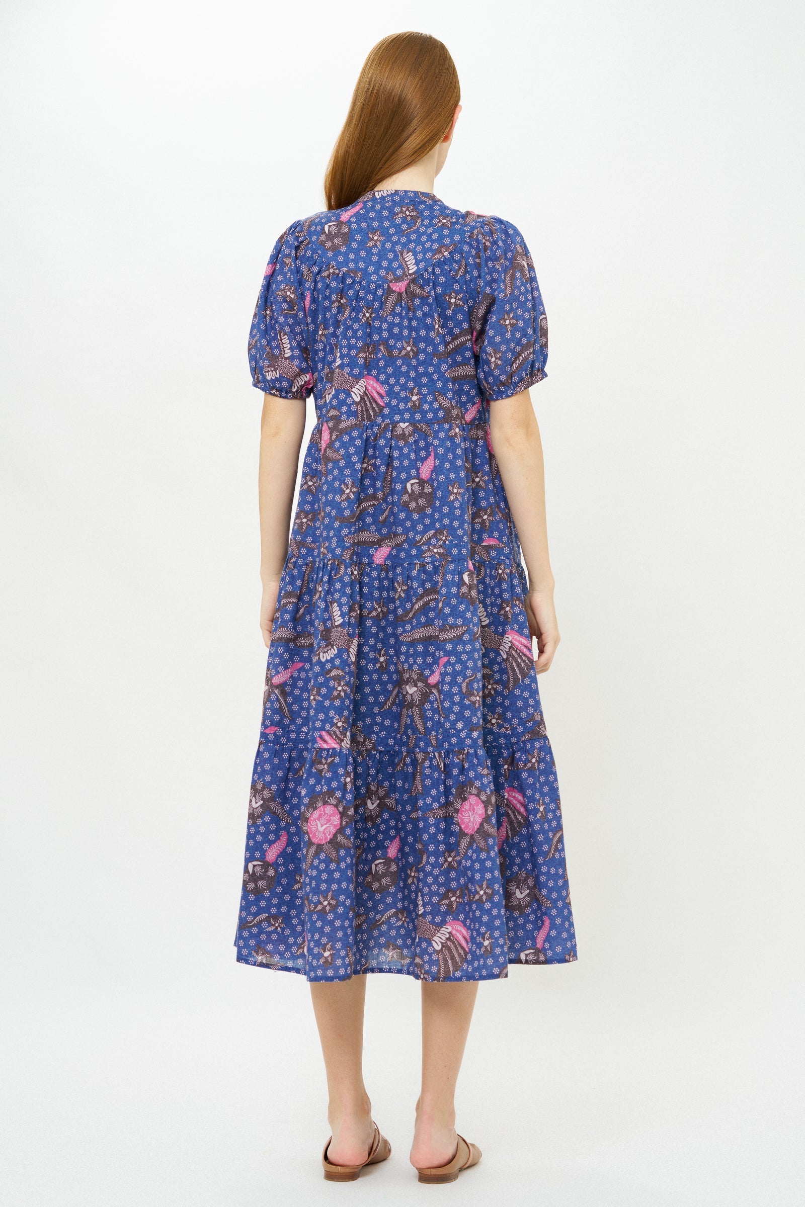 Scoop Tiered Midi - Bali Navy