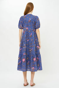 Scoop Tiered Midi - Bali Navy
