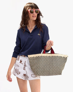 Bateau Tote - Border Woven Checker