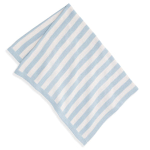 Knit Striped Baby Blanket - Blue