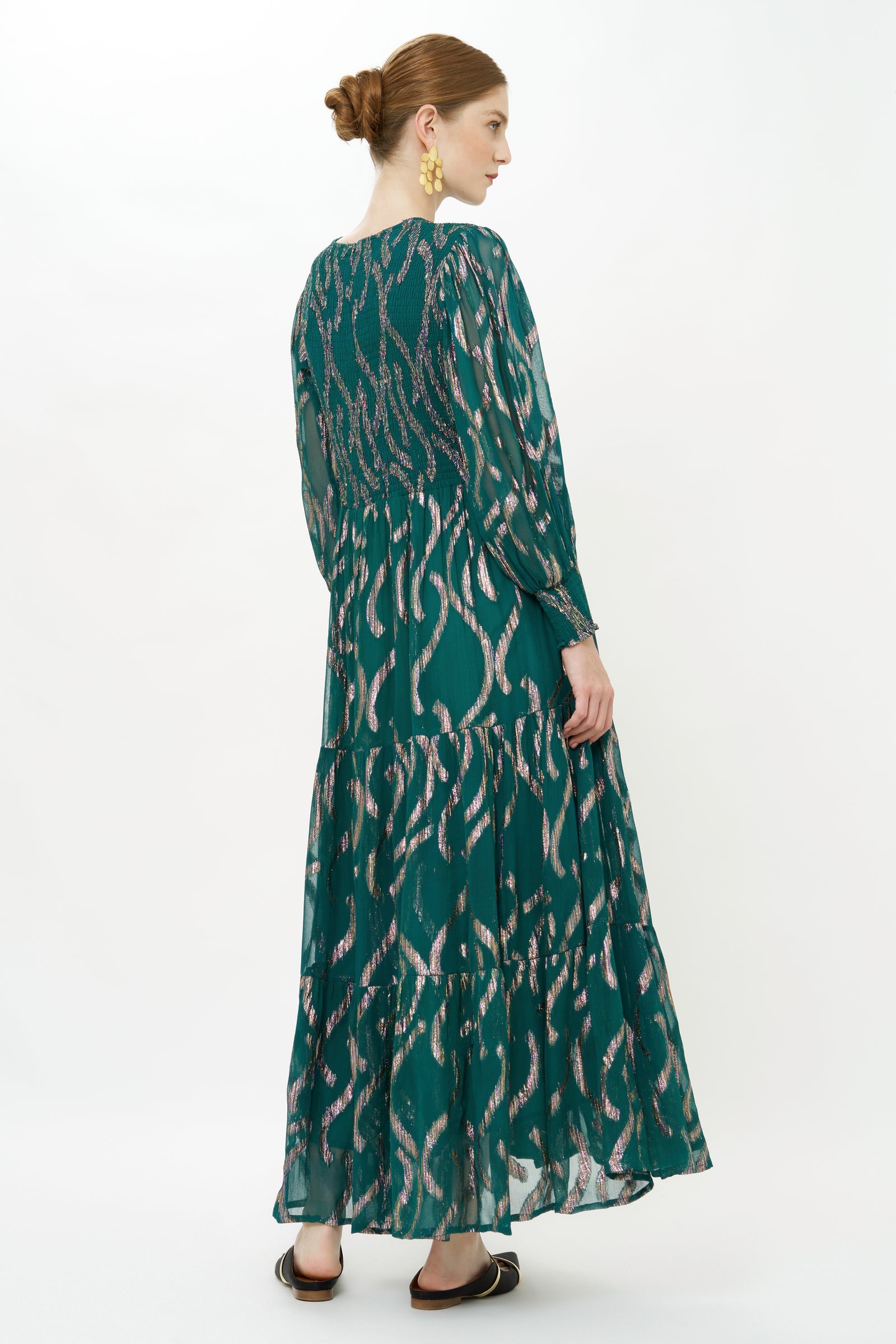 Smocked Top Maxi - Borealis Jade