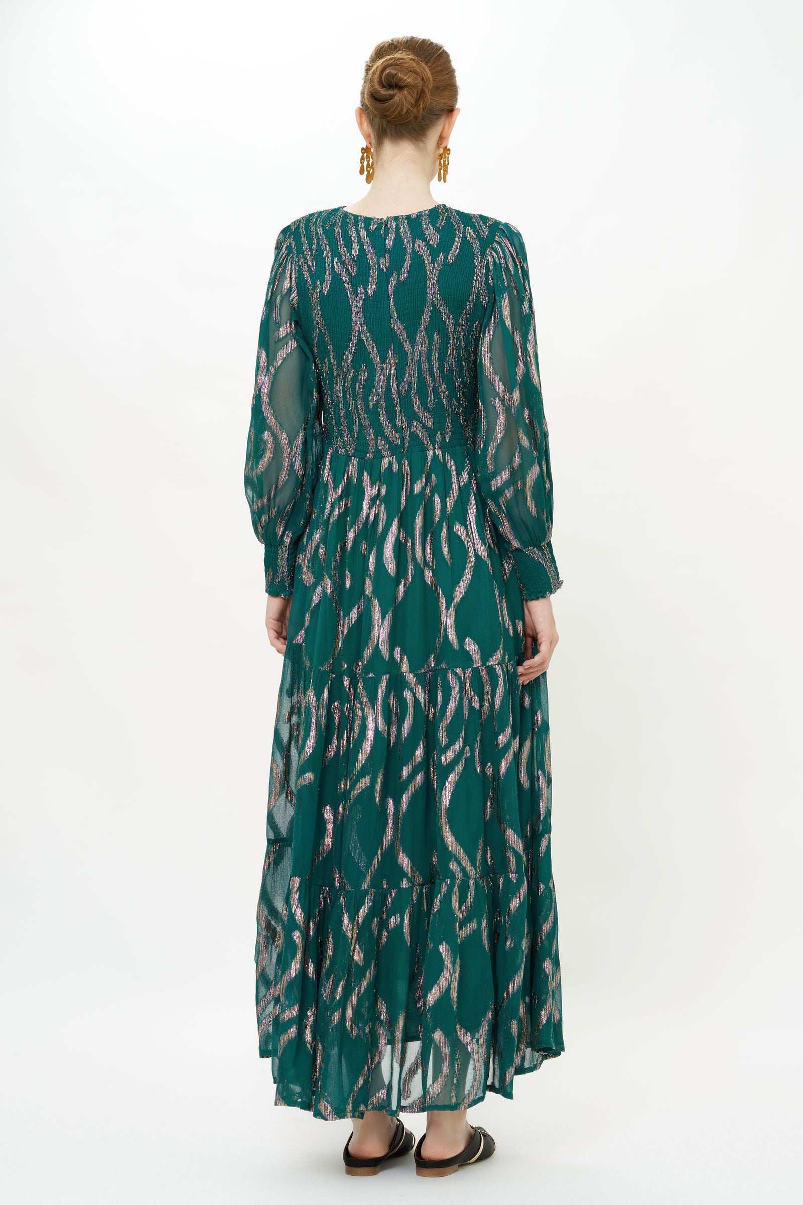 Smocked Top Maxi - Borealis Jade