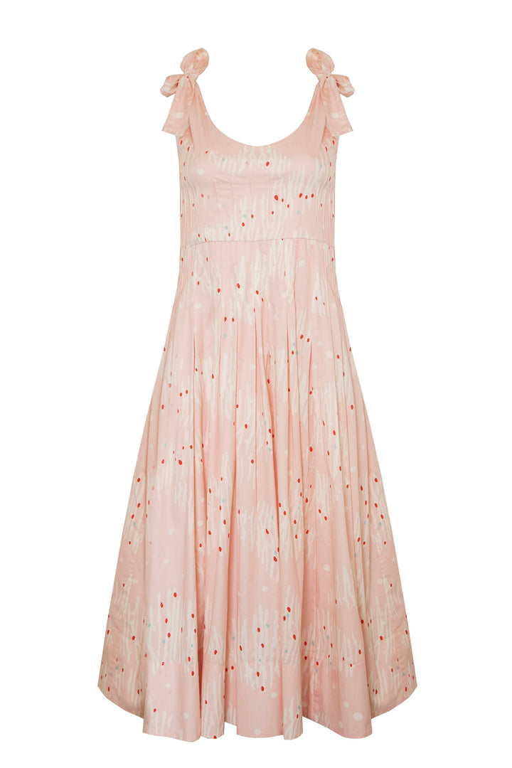 Braden Dress - Abstract Coral