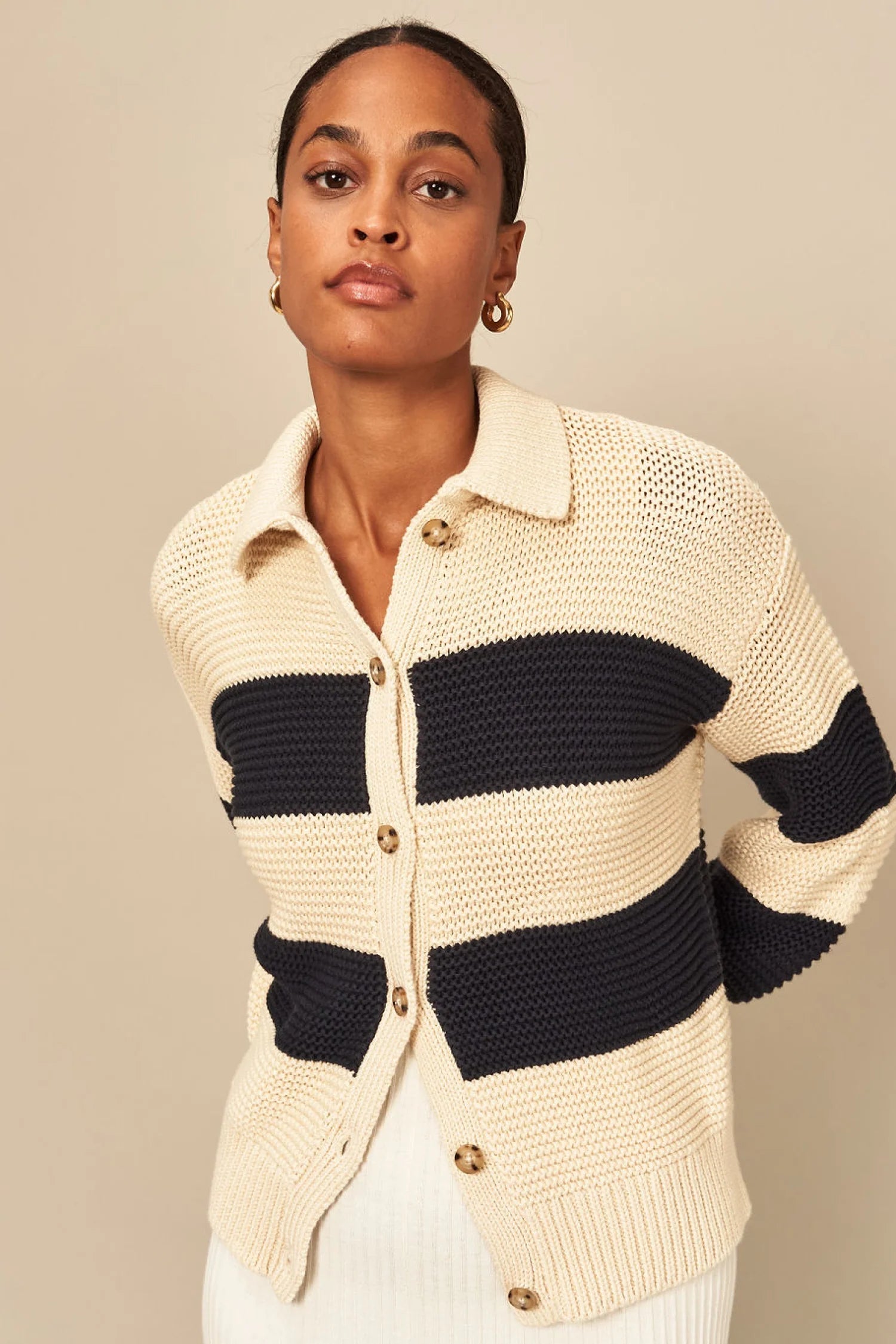 Charlotte - Cream/Navy