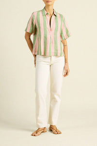 Cora Shirt - Watermelon Stripe