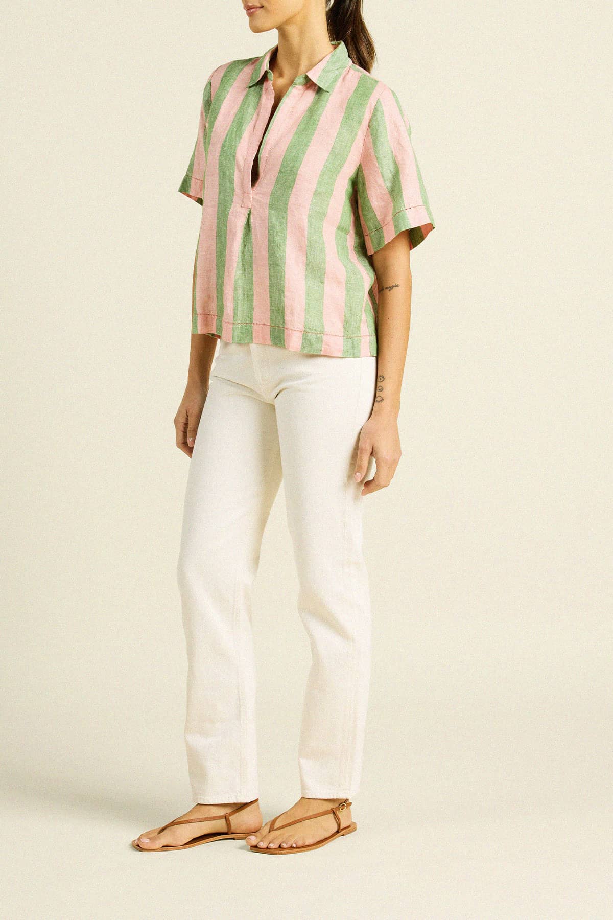 Cora Shirt - Watermelon Stripe