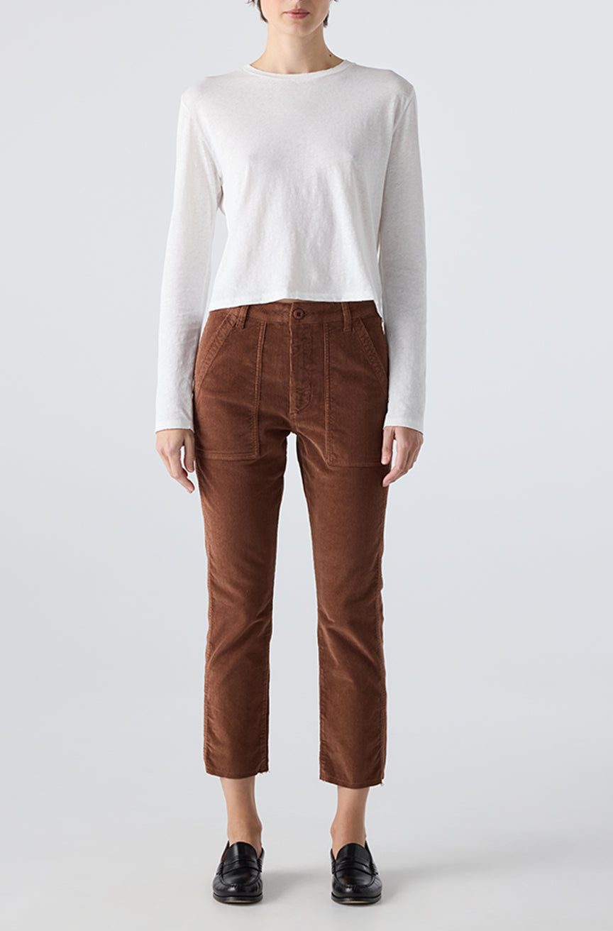 Corduroy Easy Army Trouser - Cocoa