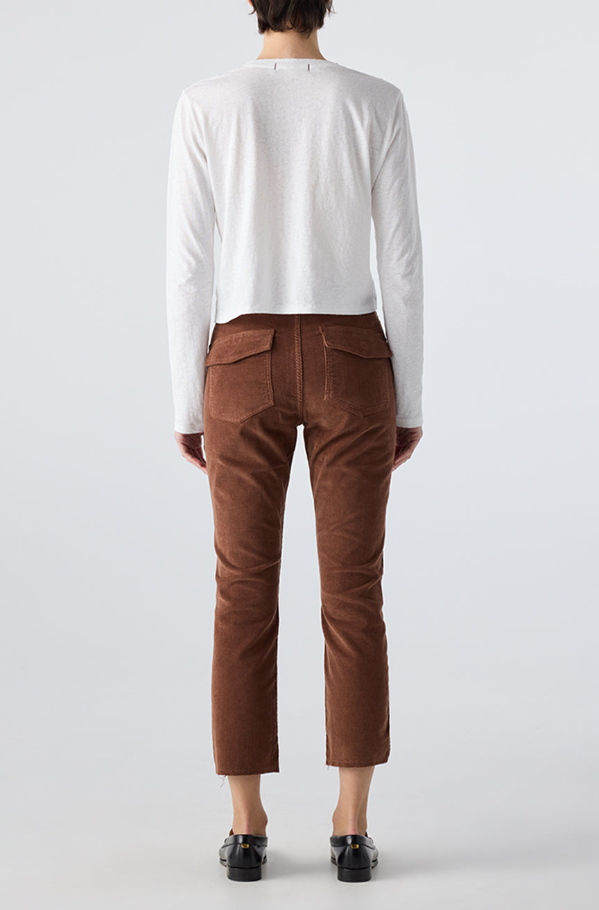 Corduroy Easy Army Trouser - Cocoa