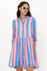 Shirt Dress Mini - Cabana Pink