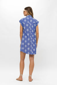 Shirt Dress Mini - Chatham Blue