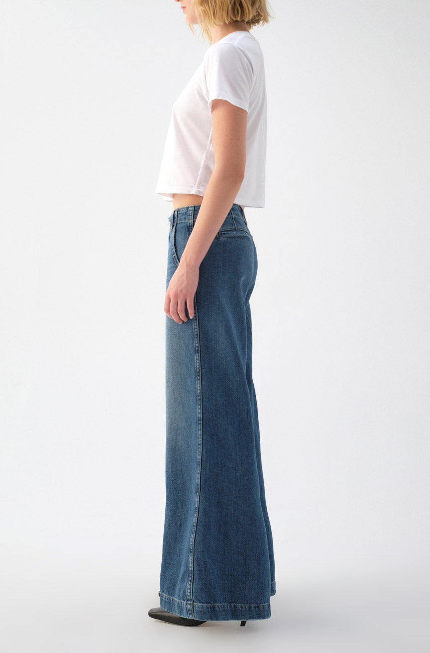 Edith Wide Leg Trouser - Romance