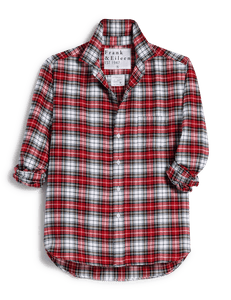 Eileen Relaxed Button Up - Red/Black/White Plaid