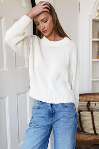 Cozy Cotton Sweater - Ivory Organic