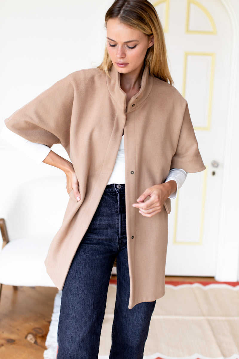 Layering Jacket - Camel Wool Cashmere