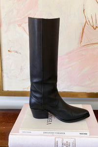 Tall Boot - Black Leather