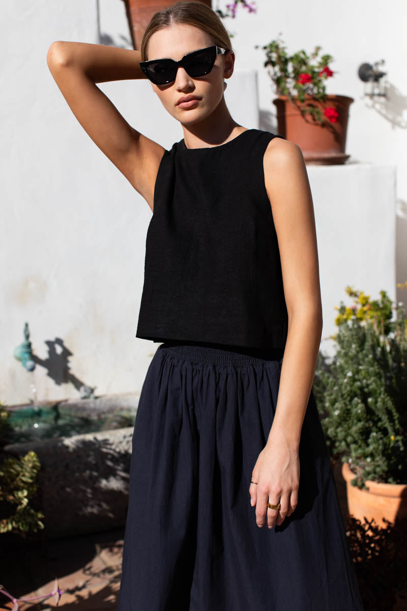 Studio Boxy Top - Black Beauty