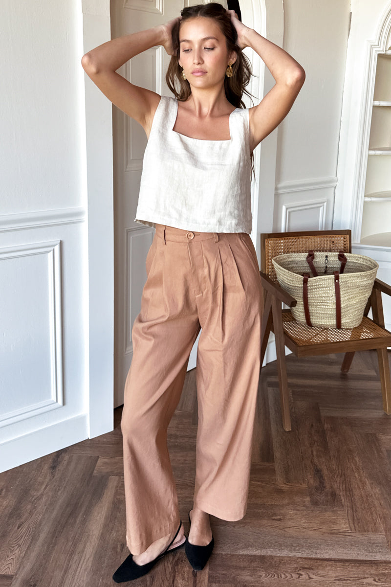 Roma Top 2 - Natural Linen