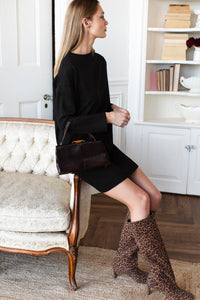 Jewel Neck Dress - Black