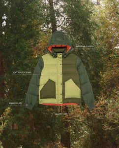 The Polar Puffer - Army Colorblock